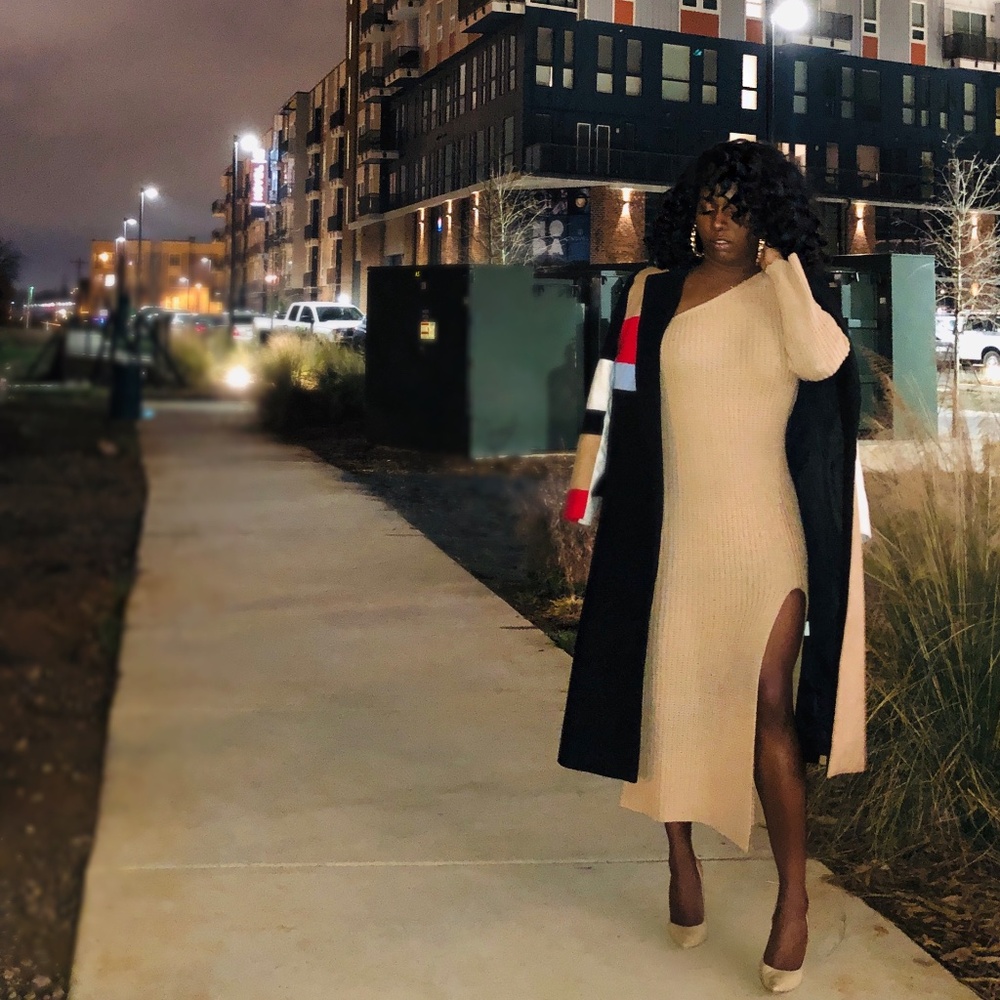 JLUXLABEL I Long Knit Sweater Dress